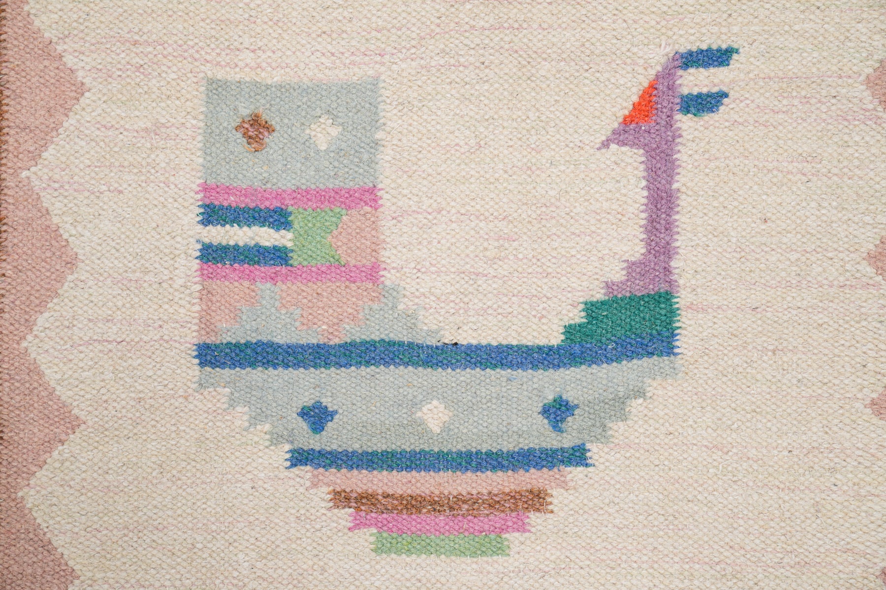 Vintage Scandinavian Kilim 4'5" x 2'2"
