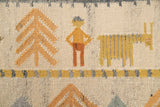 Vintage Polish folk Tapestry Kilim 3'8" x 1'9"
