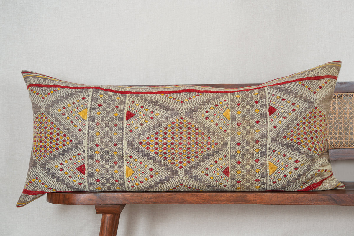 Vintage Moroccan Lumbar Cushion 3'10" x 1'10"