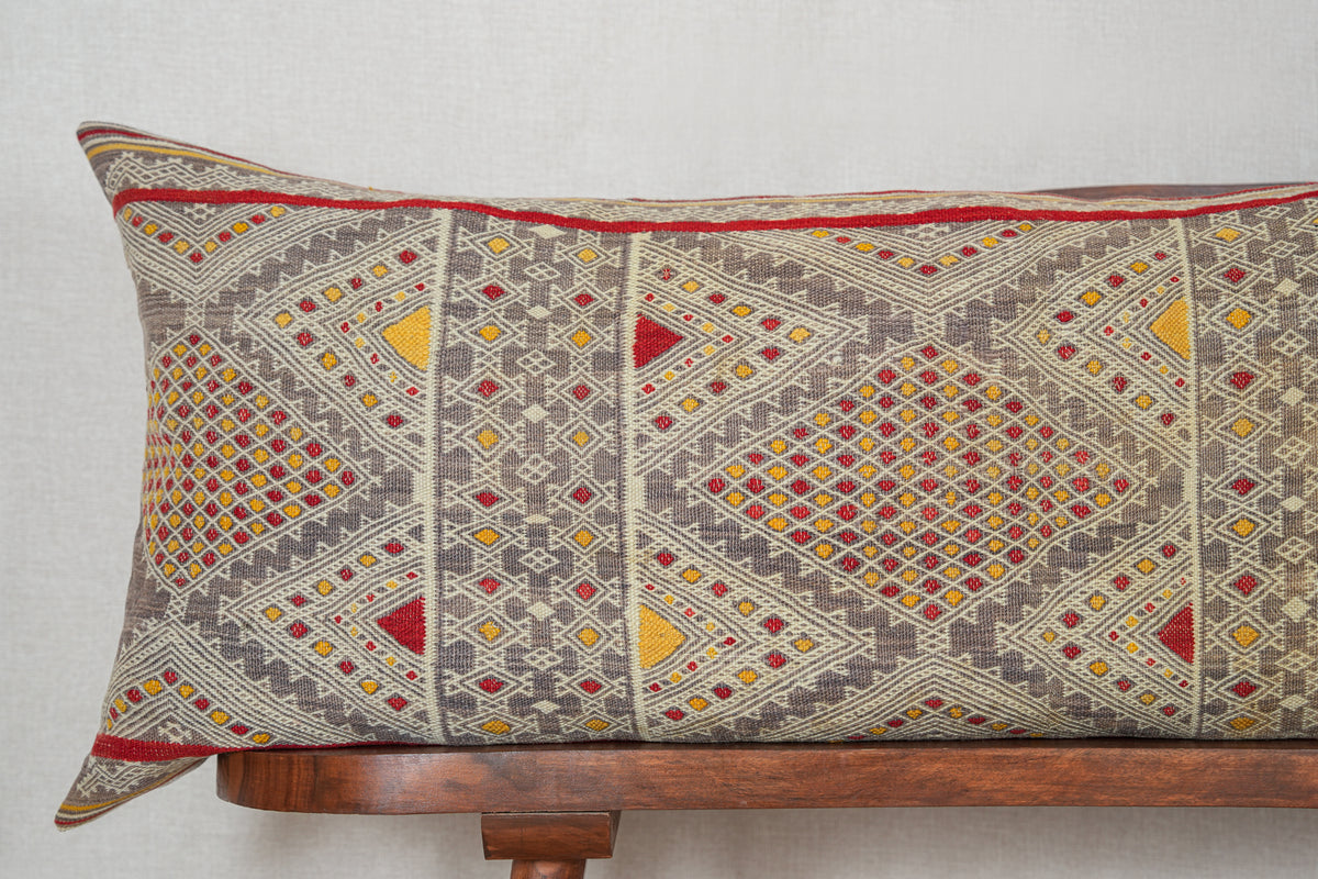 Vintage Moroccan Lumbar Cushion 3'10" x 1'10"
