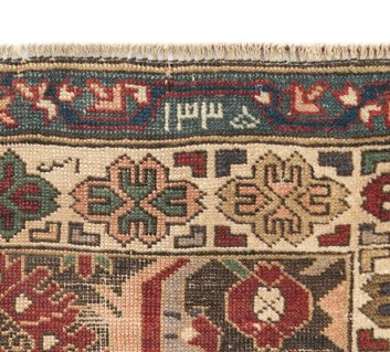 Antique Caucasian Kuba Rug 3'7" x 2'10"