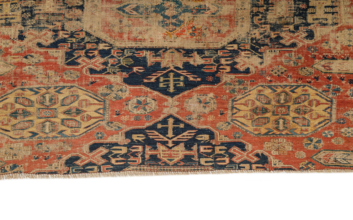 Antique East Caucasian Soumack Kilim 6'7" x 3'8"