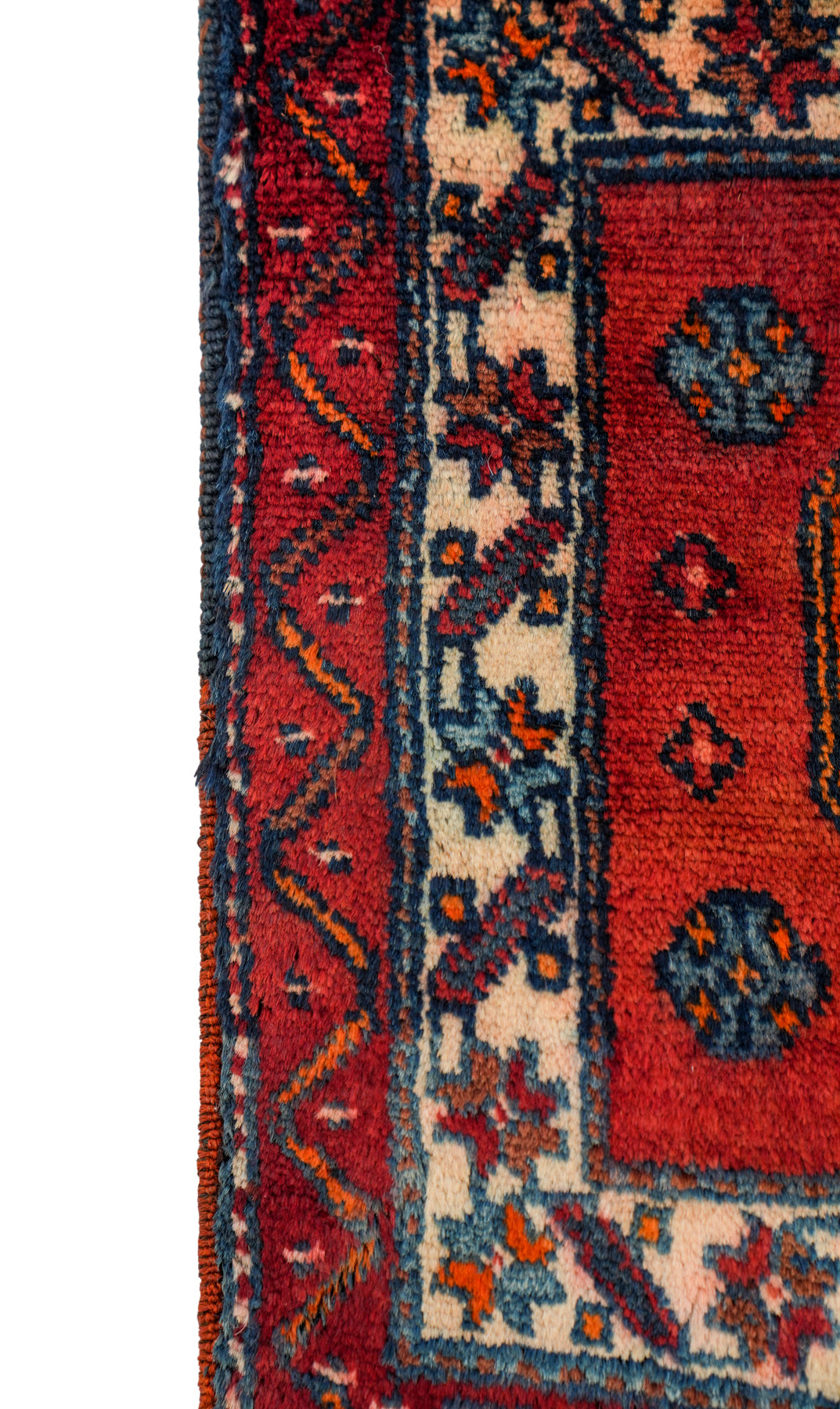 Vintage Turkish Ezine Bergama table Rug pair 17" x 15" each