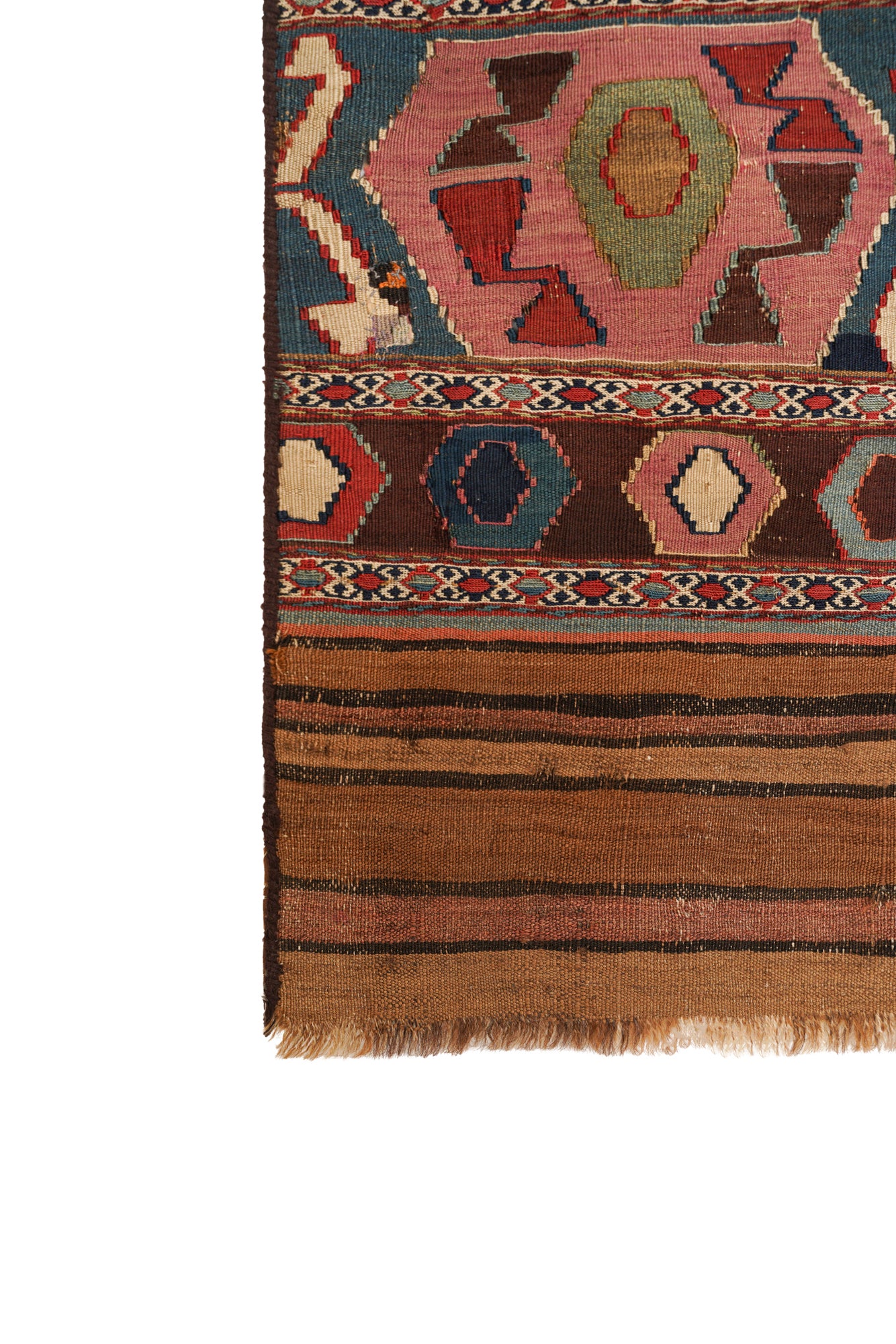 Antique South East Caucasian Kilim panel 3'8" x 3'3"