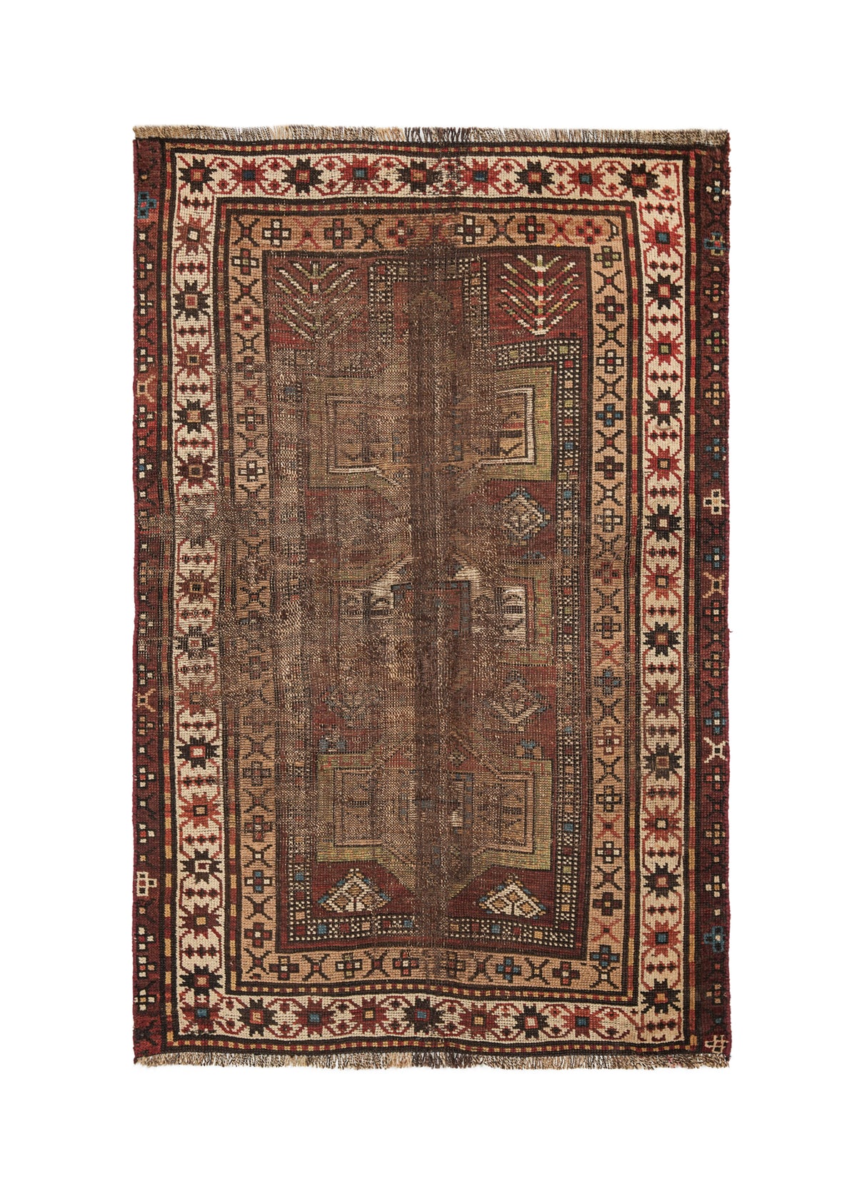 Antique Cacasian Kazak Rug 4'8" x 3'2"