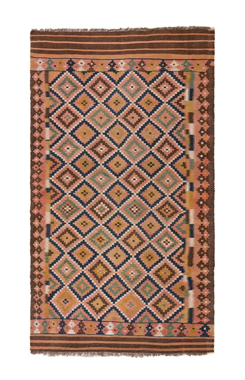 Vintage Turkmen Tribal Kilim 11' 8" x 6'8"