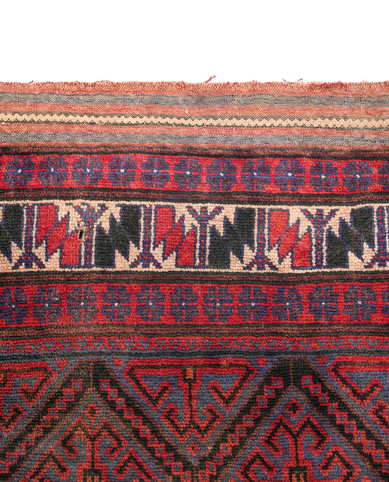 Vintage tribal Turkmen Rug 7'2" x 5'