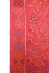 VINTAGE Indian Needle Embroidery 6'7" x 5'5"