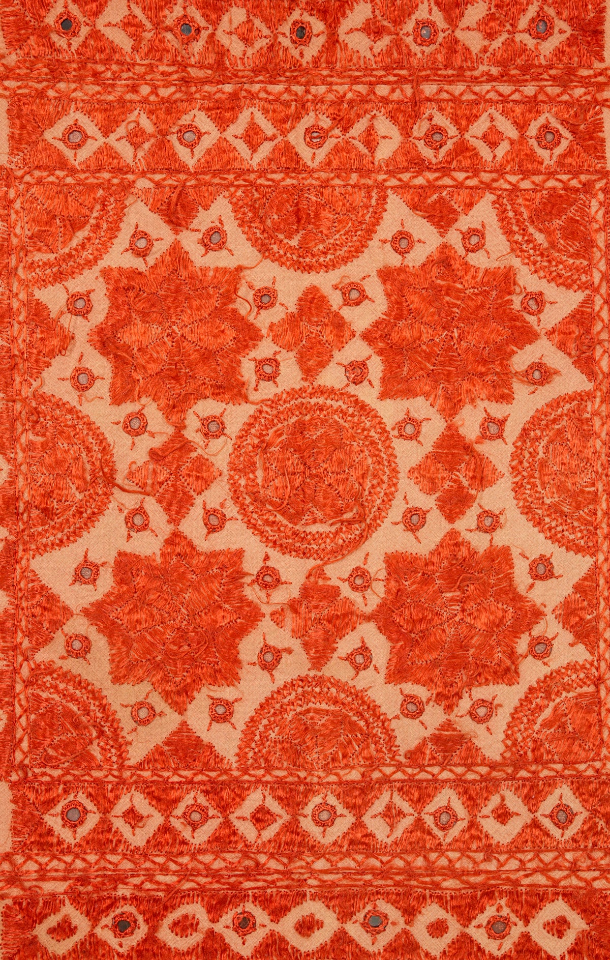 Vintage Rajasthani Embroidery 7'1" x 4'9"