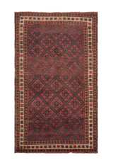 Vintage Turkmen Rug 8'7" x 5'2"