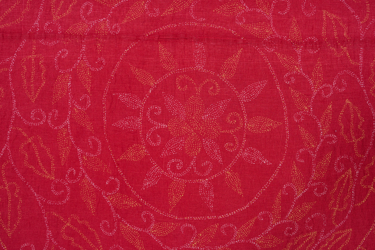 Vintage Indian Embroidery 7'1" x 6'1"