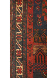 Vintage Turkmen Rug 6'7" x 4'2"