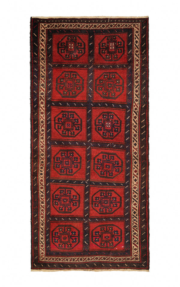 Vintage Afghan Tribal Rug 10'6" x 5'