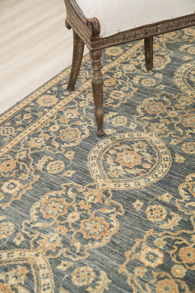 Modern Afghan Ottoman Hallway Rug 13'6" x 4'4"