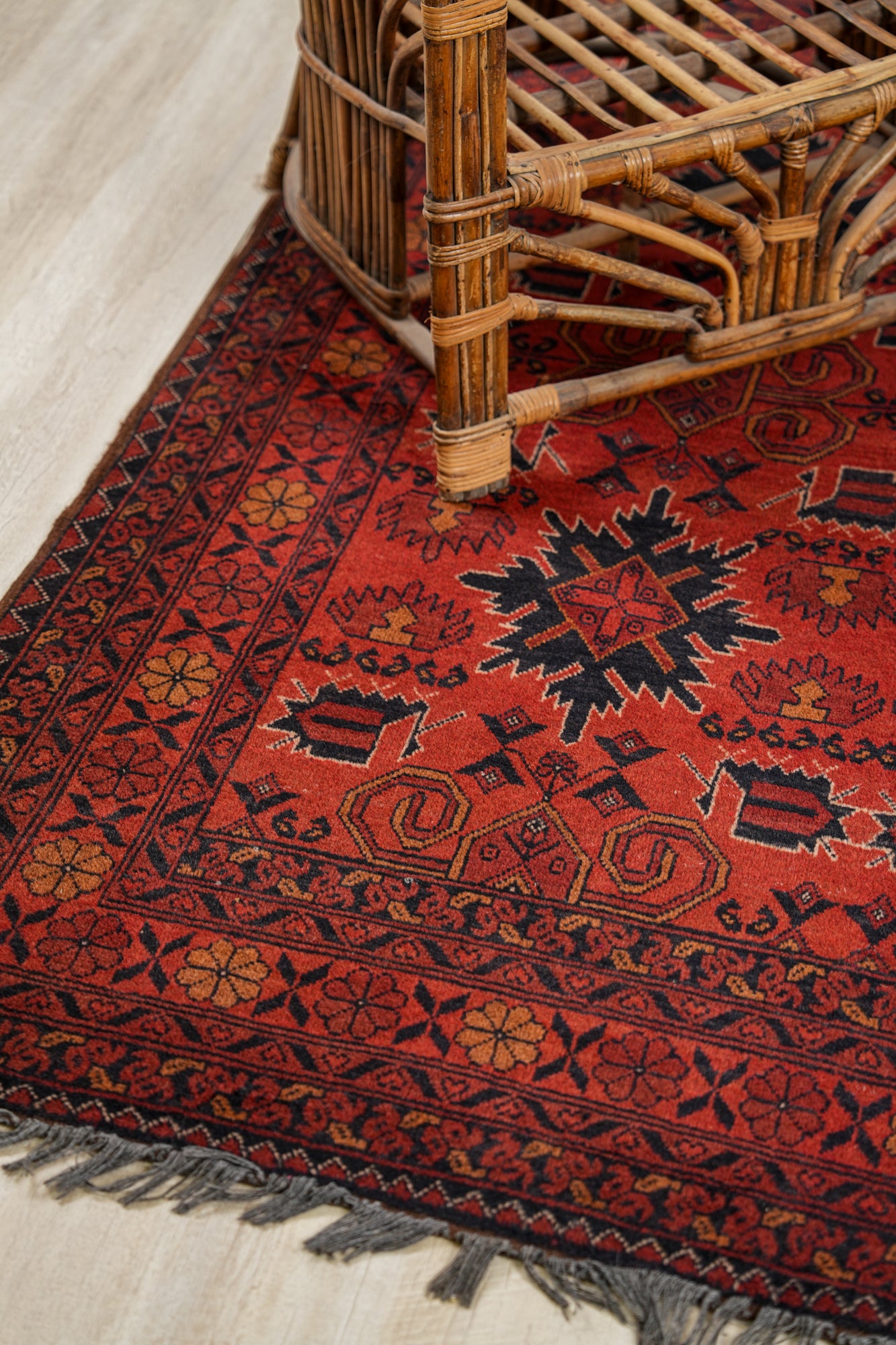Vintage Turkmen Rug 6'4" x 4'10"