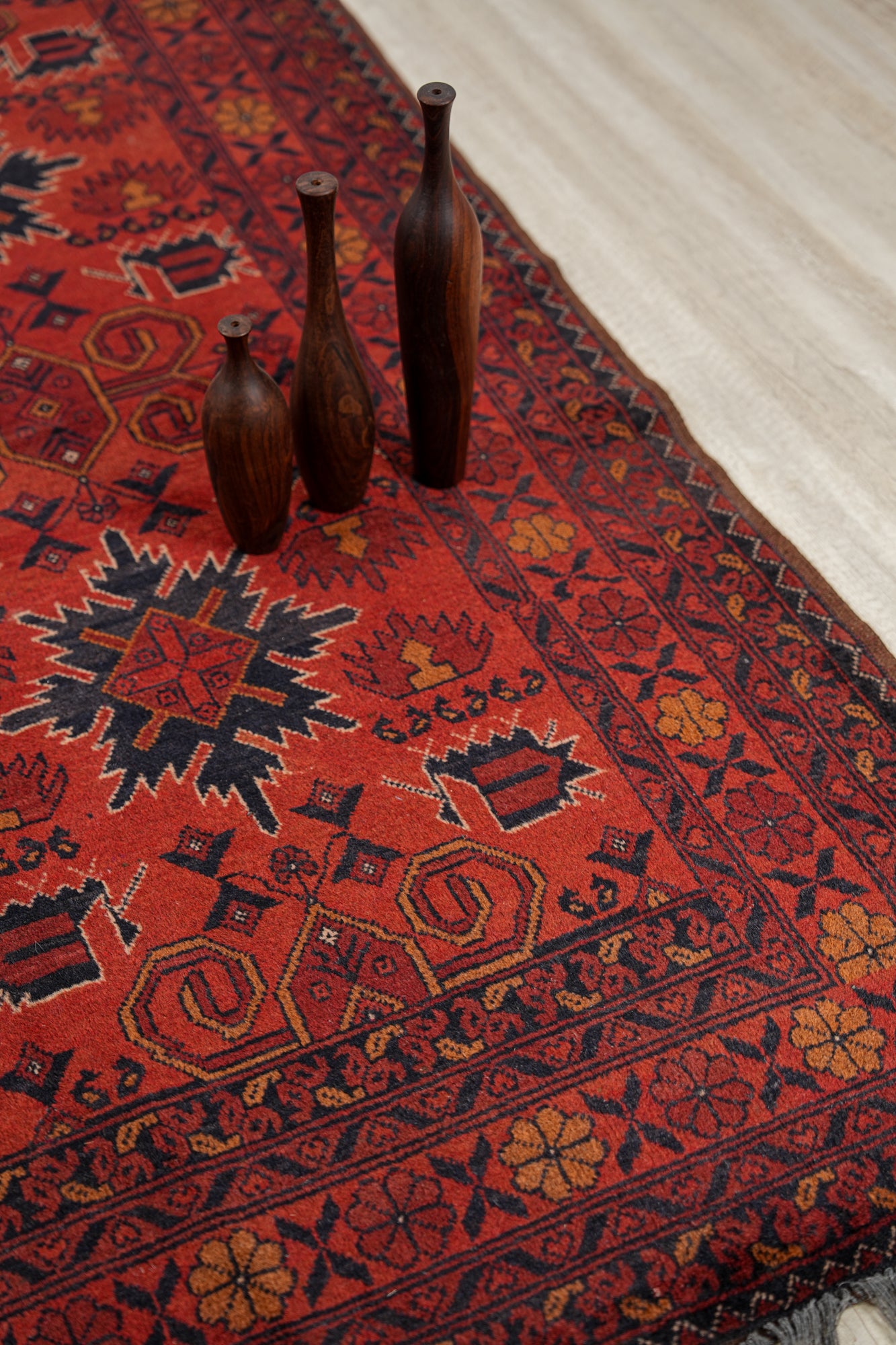 Vintage Turkmen Rug 6'4" x 4'10"