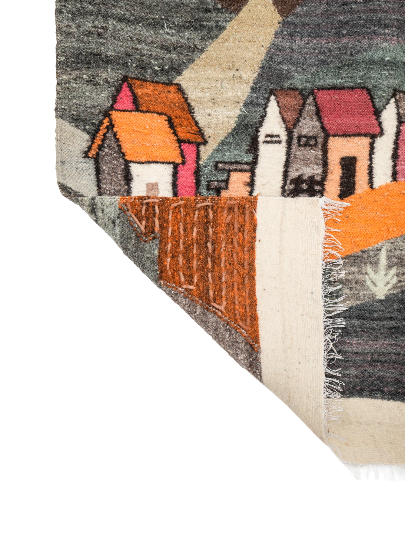 Vintage Ecuadorian landscape tapestry 3'3" x 1'10"