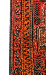 Vintage Baloch tribal Rug 1'9" x 1'9"
