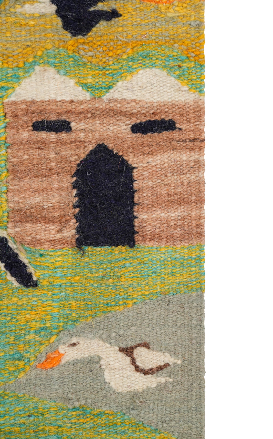 Vintage Egyptian folk Tapestry 1'6" x 1'3"