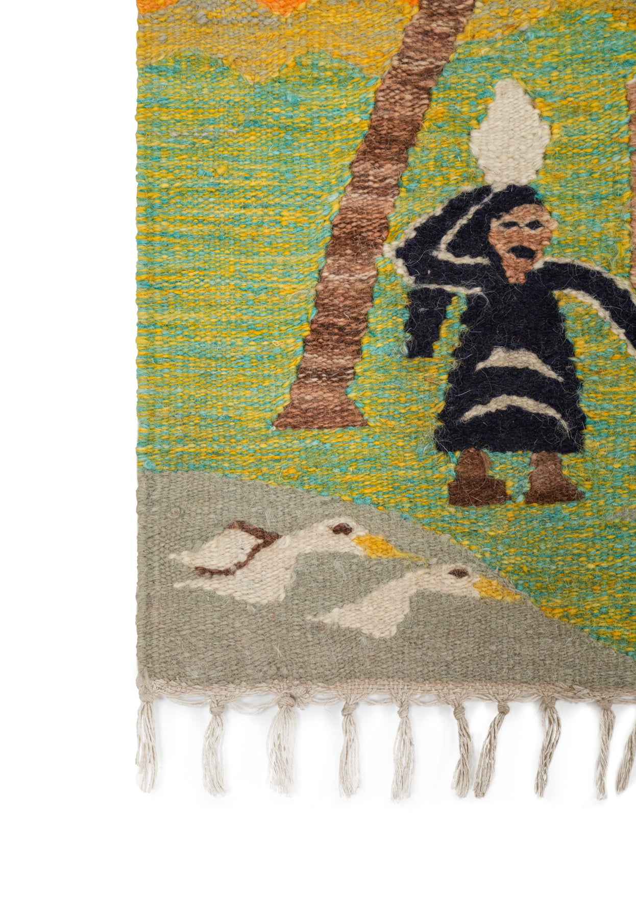 Vintage Egyptian folk Tapestry 1'6" x 1'3"