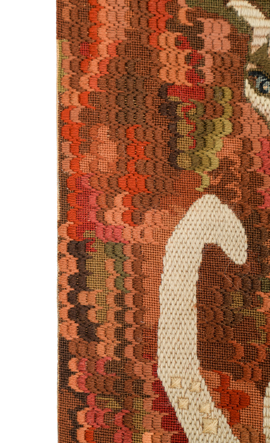 Vintage Scandinavian Needle point textile 1'6" x 1'1"