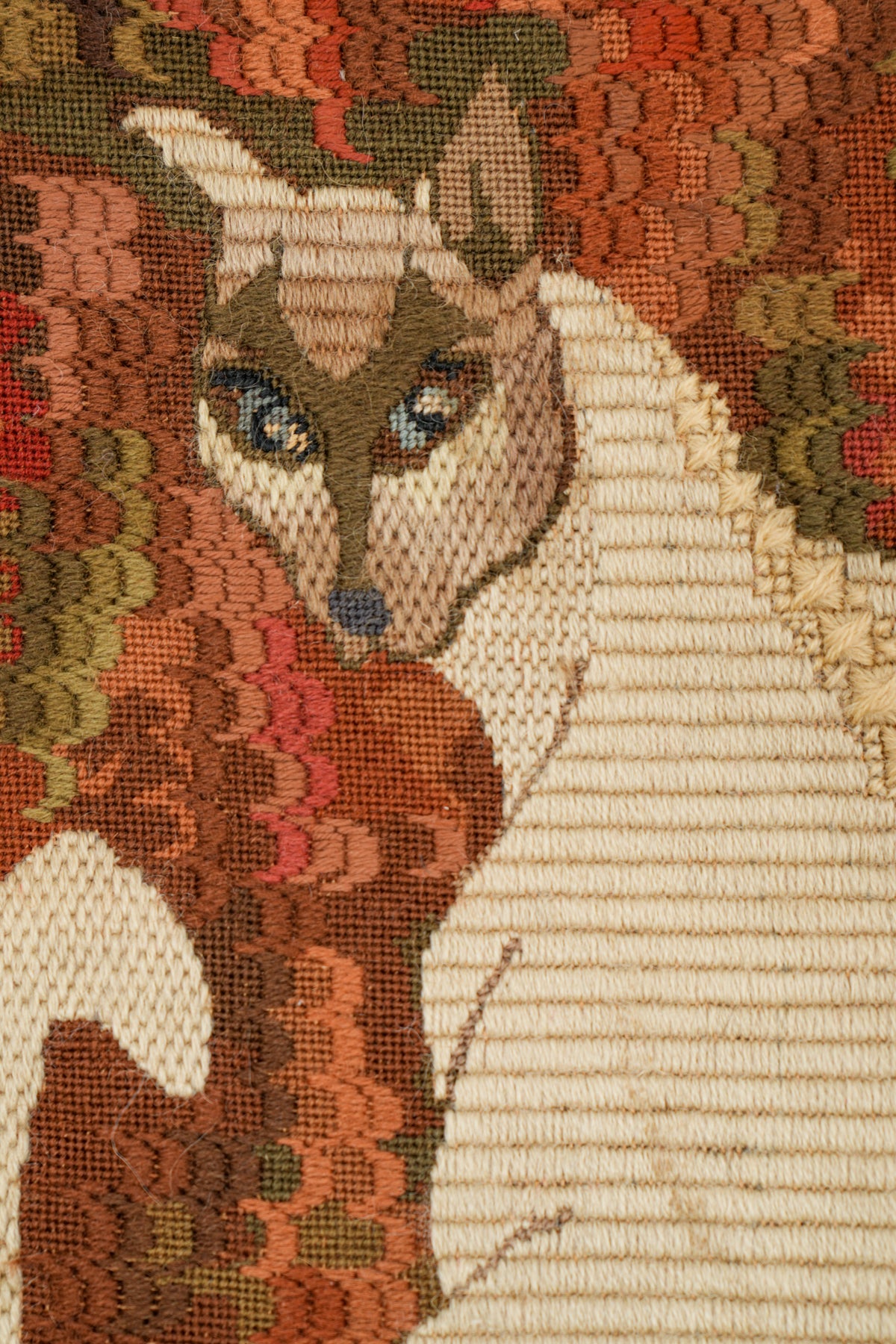Vintage Scandinavian Needle point textile 1'6" x 1'1"