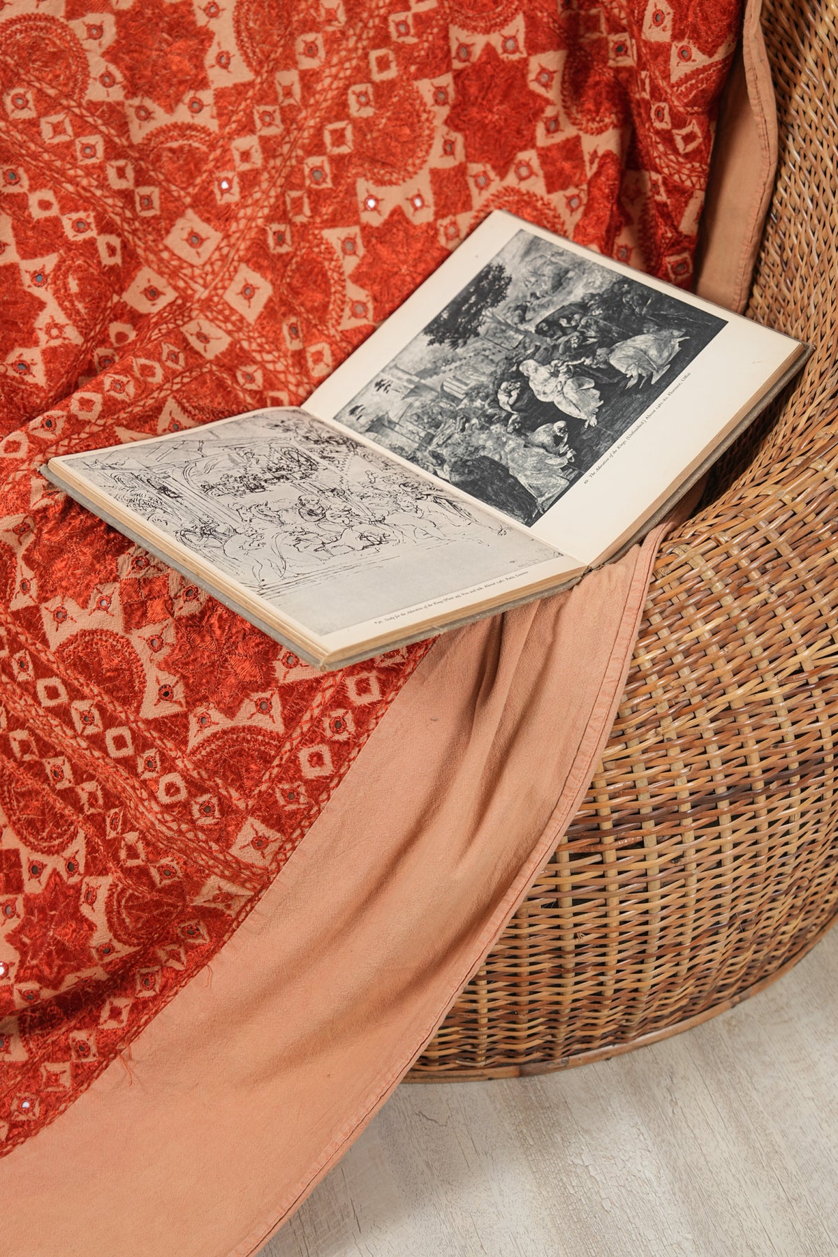 Vintage Rajasthani Embroidery 7'1" x 4'9"