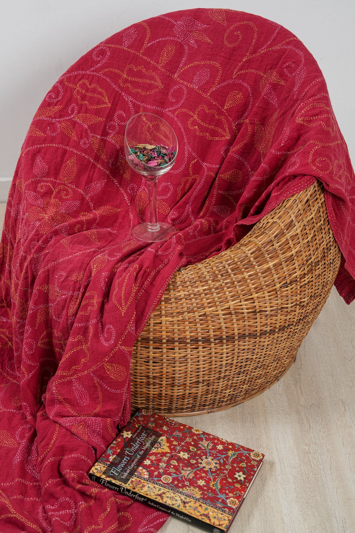 Vintage Indian Embroidery 7'1" x 6'1"