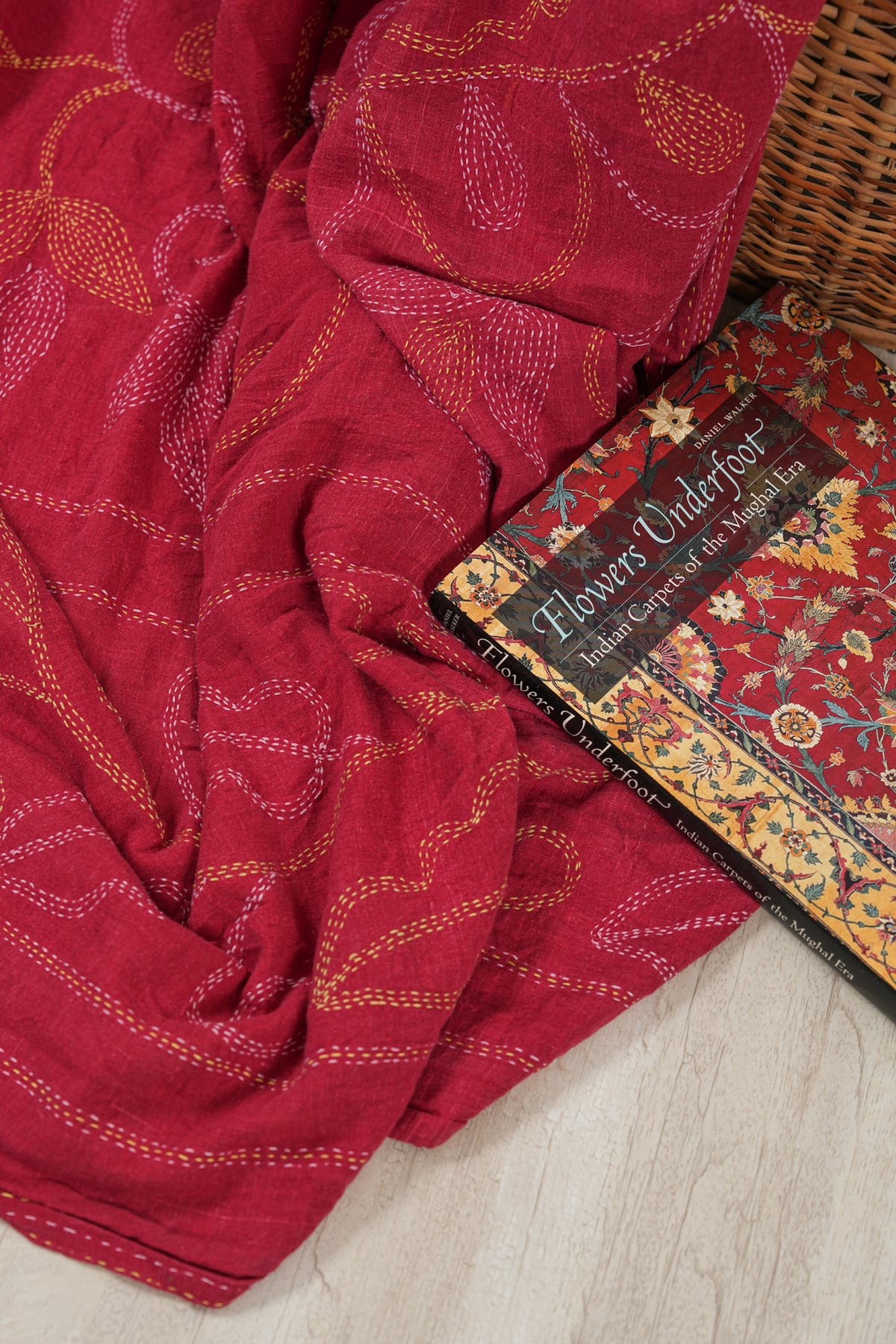 Vintage Indian Embroidery 7'1" x 6'1"