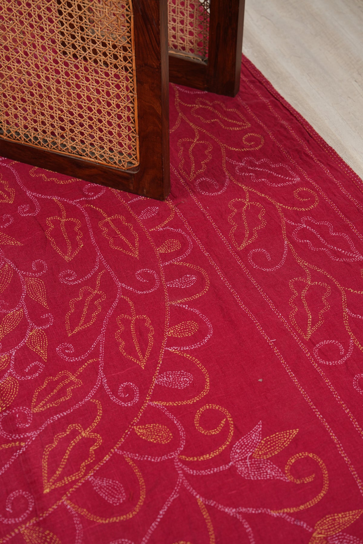 Vintage Indian Embroidery 7'1" x 6'1"