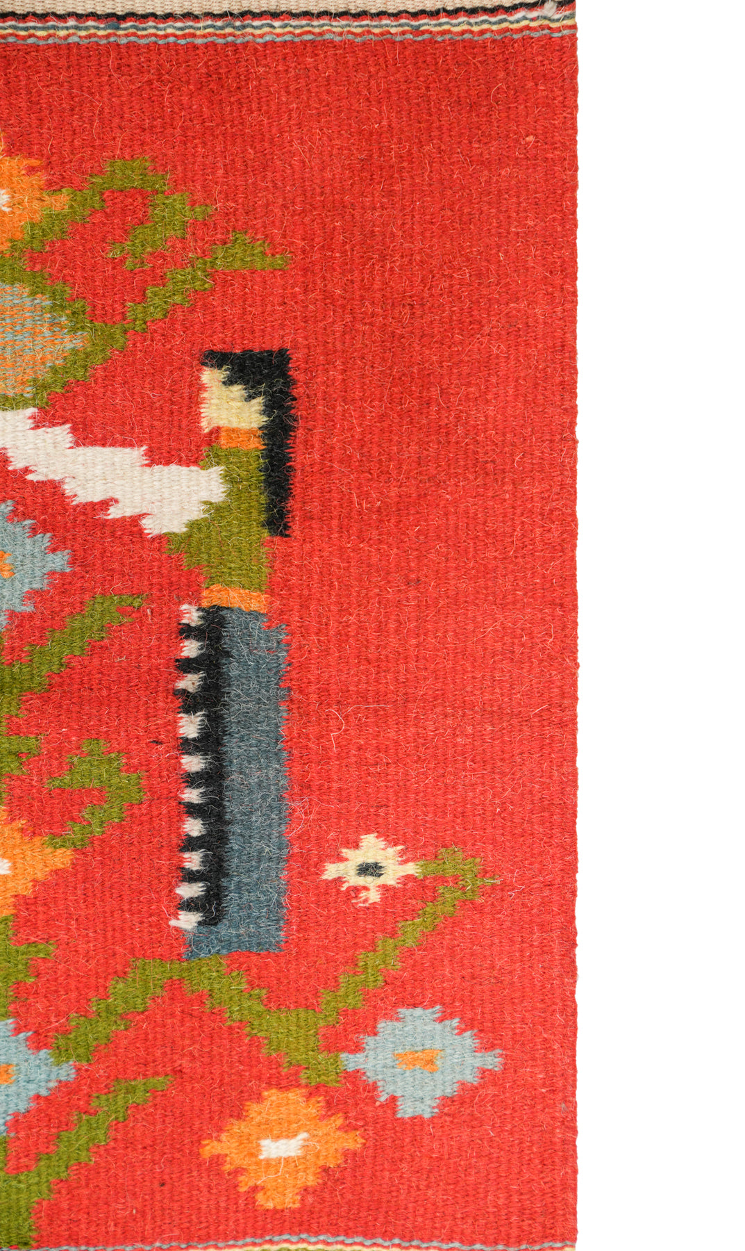 Vintage Polish folk Kilim 1'4" x 1'2"