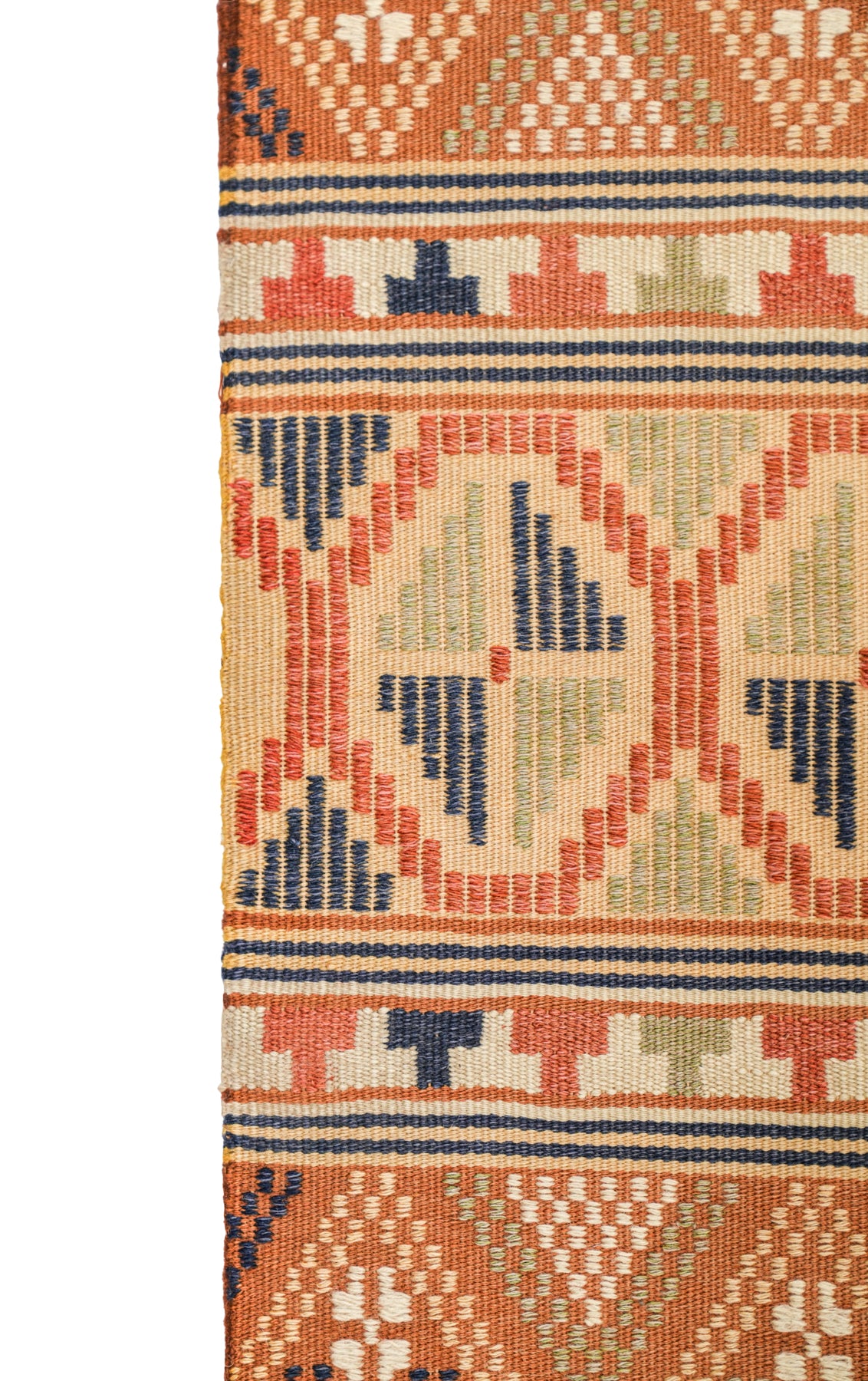 Vintage Scandinavian Folk Textile 2'1" x 1'8"