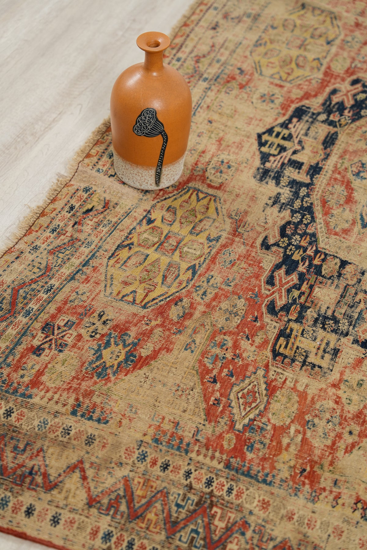 Antique East Caucasian Soumack Kilim 6'7" x 3'8"