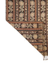 Vintage Savu ikat textile shawl blanket 7' x 5'