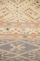 Vintage Laos Ikat Silk Embroidery Panel Textile 10' x 1'10"
