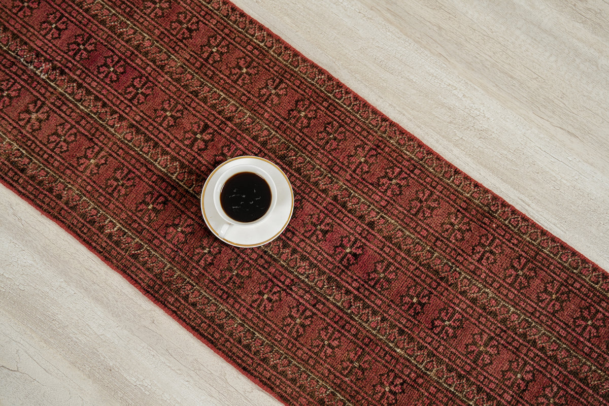 Vintage Turkmen Rug 6'11" x 1'6"