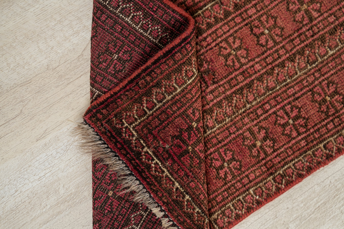 Vintage Turkmen Rug 6'11" x 1'6"