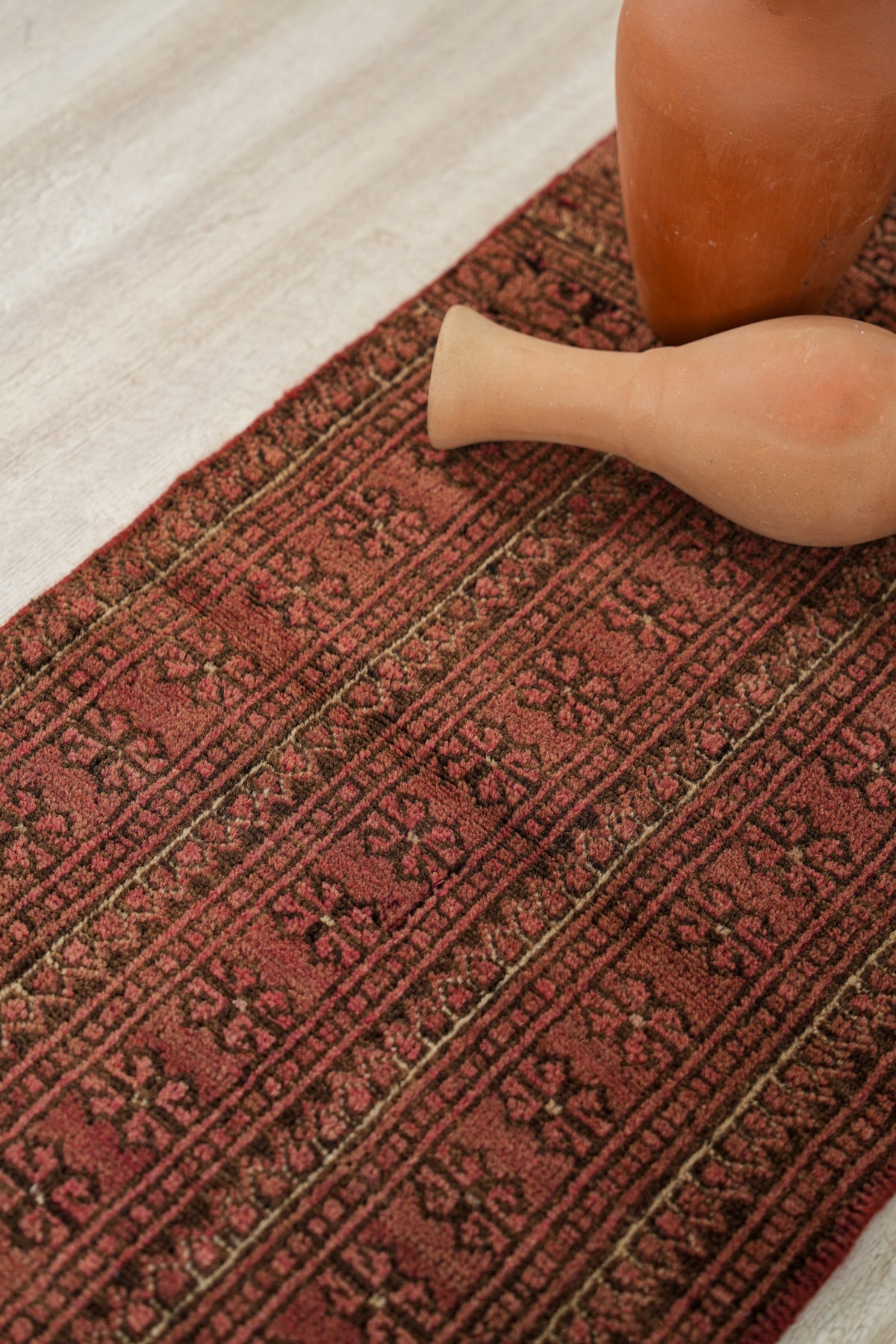 Vintage Turkmen Rug 3'8" x 1'6"