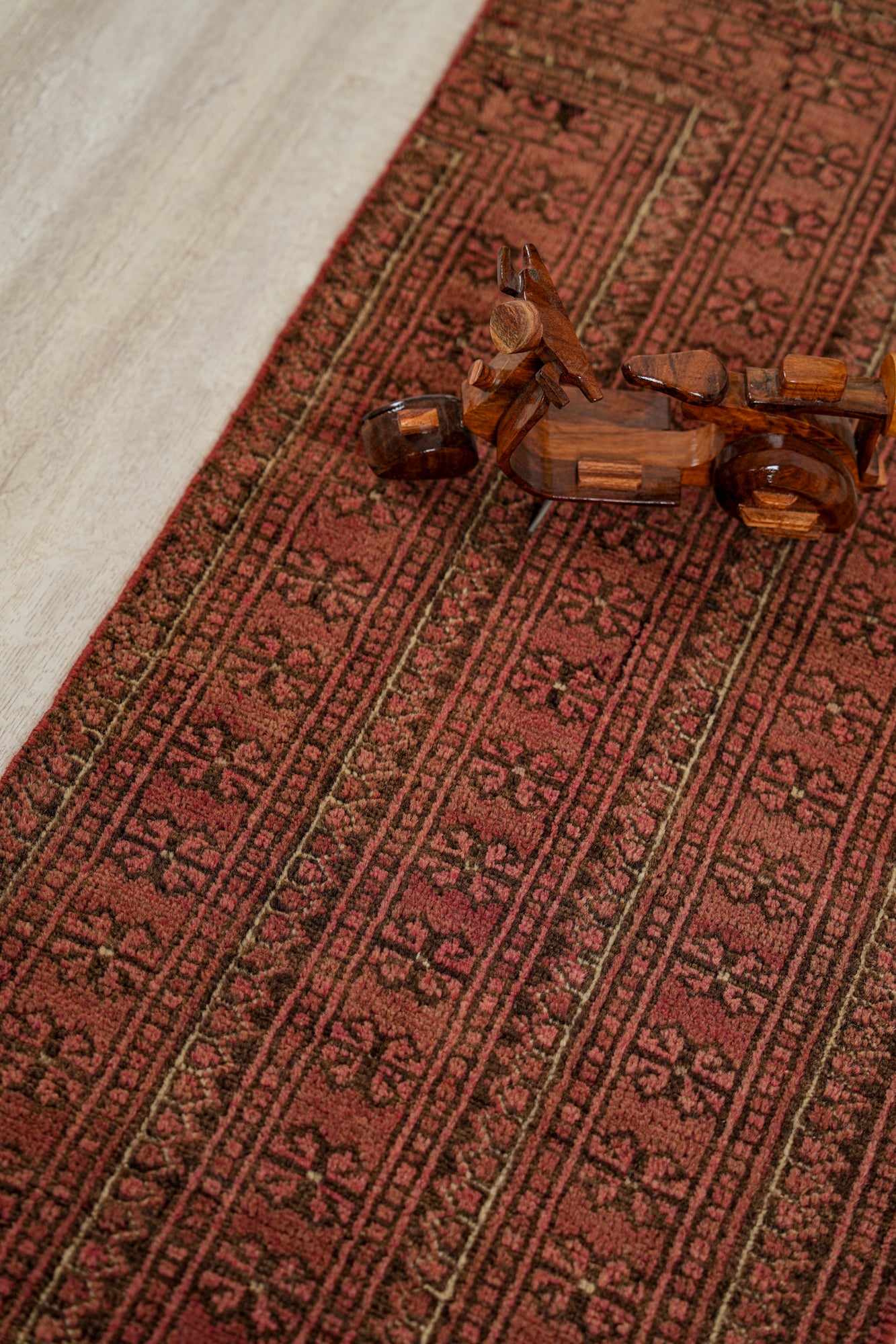 Vintage Turkmen Rug 3'8