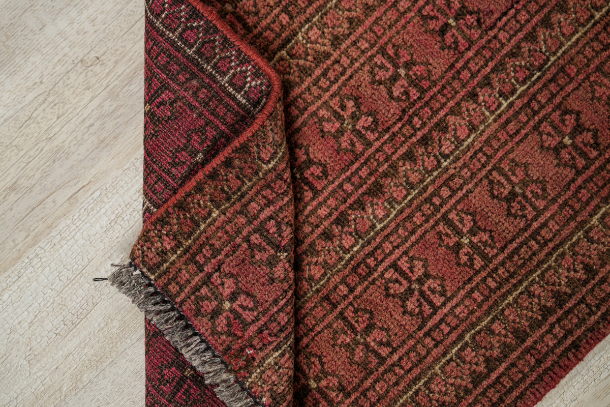 Vintage Turkmen Rug 3'8" x 1'6"
