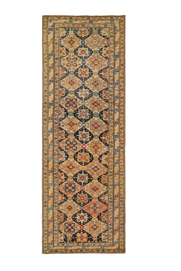 Antique Caucasian Shirvan Hallway Rug 10'6" x 3'7"