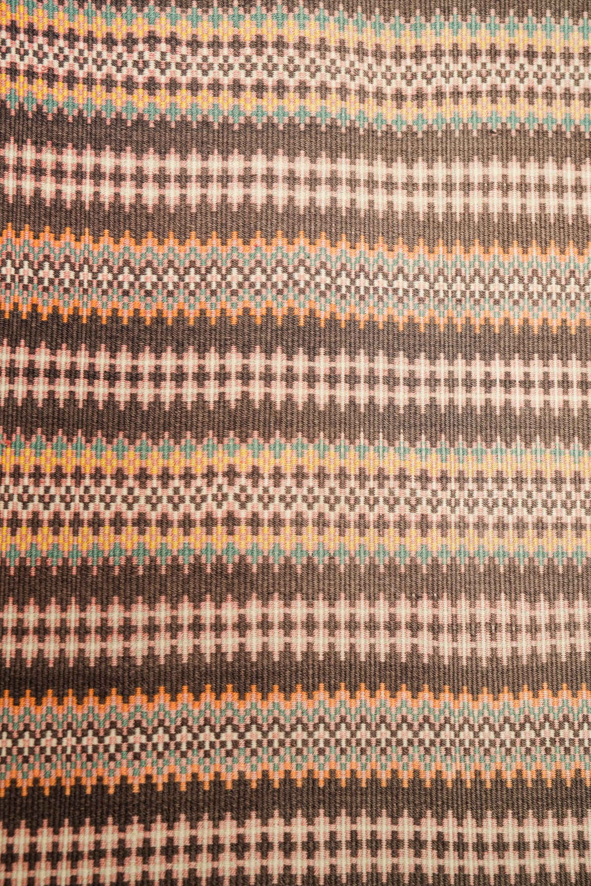 Vintage Scandinavian Bound weave Krokbragd kilim 7'8" x 3'3"