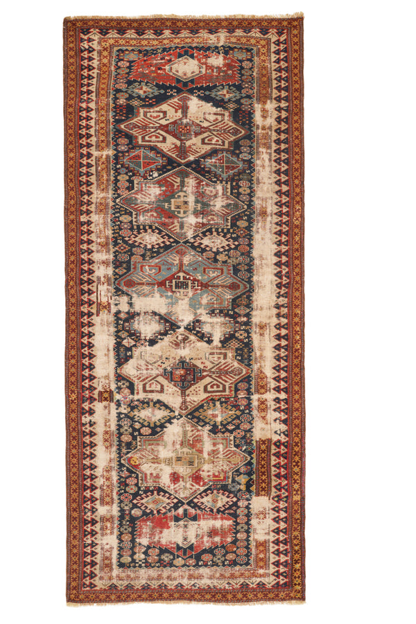 Antique Caucasian Shirvan Hallway Rug 8'3" x 3'4"