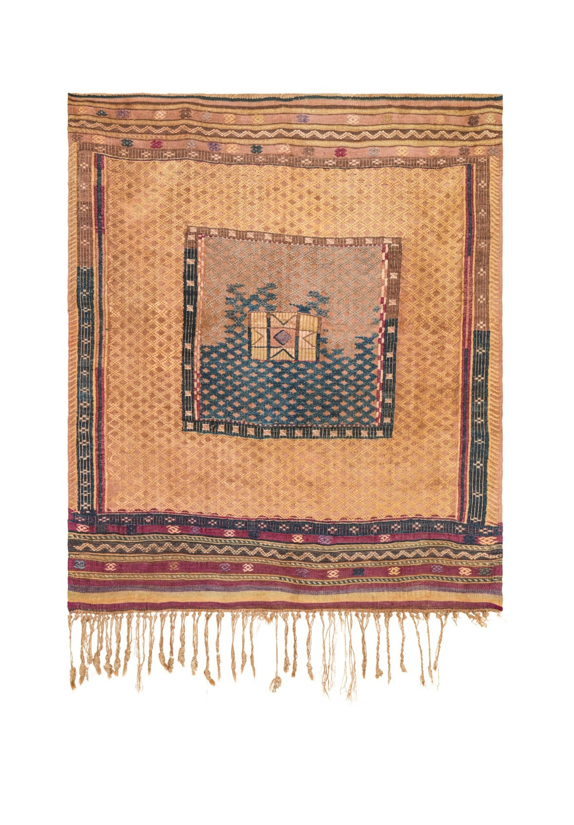 ANTIQUE TURKISH CECIM SOUMAK KILIM 5' x 4'2"