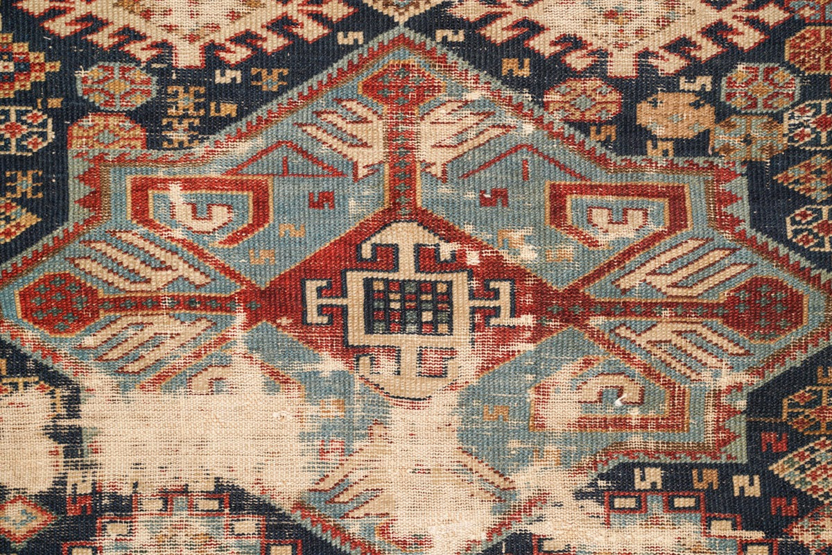 Antique Caucasian Shirvan Hallway Rug 8'3" x 3'4"
