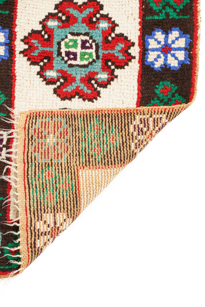 Vintage Turkish Tribal Rug 4'2" x 2'2"