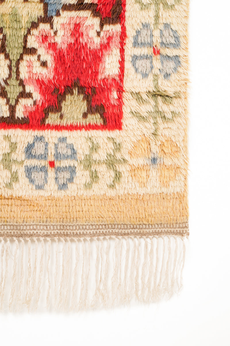 Vintage Scandinavian Rya Rug 6'5" x 3'5"