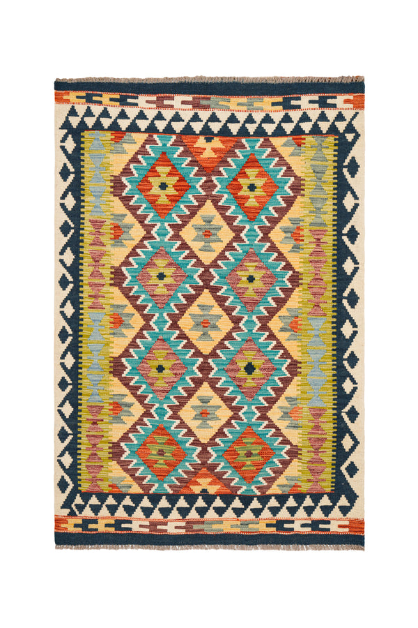 Modern Afghan Shirvan Kilim 4'8" x 3'5"