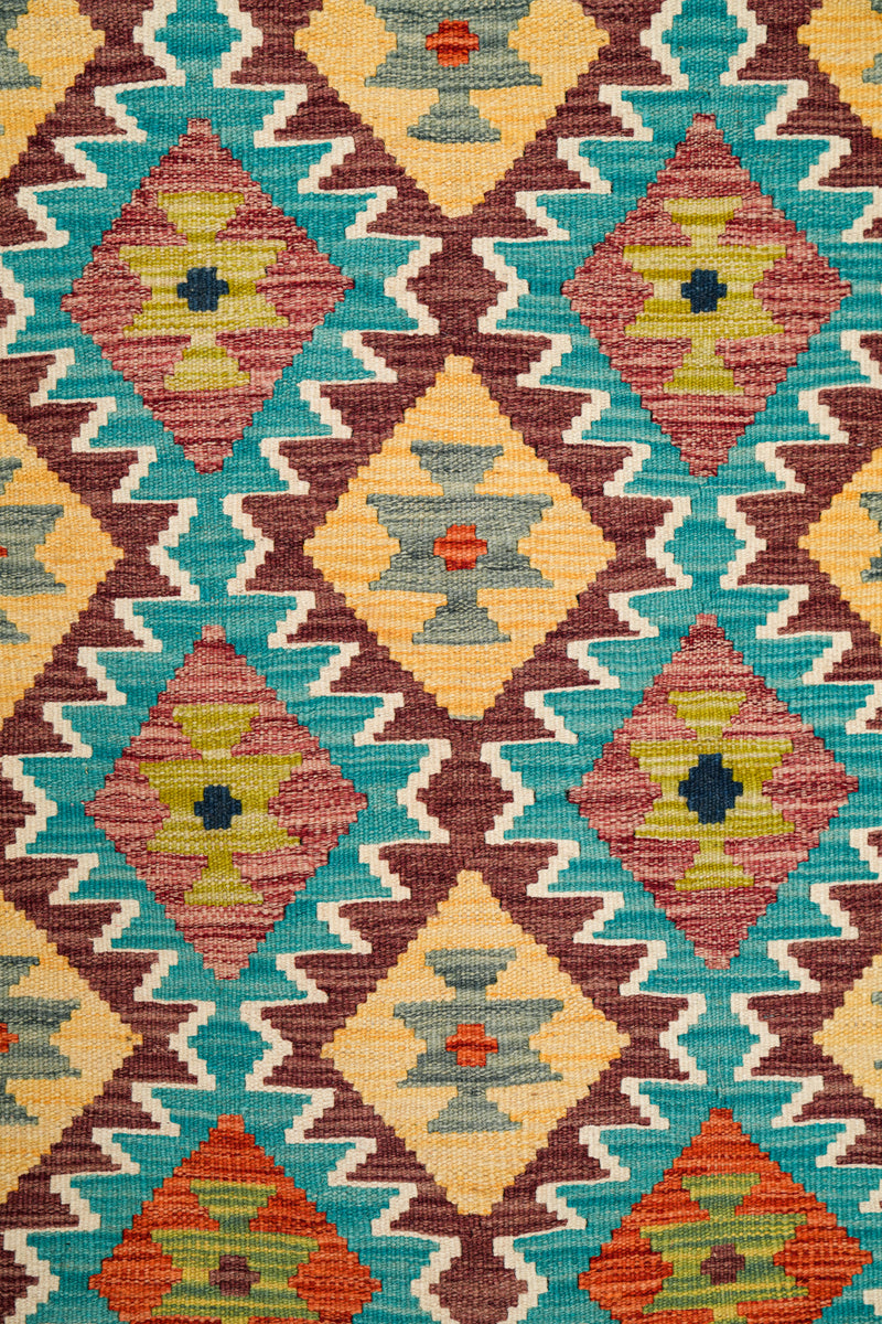 Modern Afghan Shirvan Kilim 4'8" x 3'5"