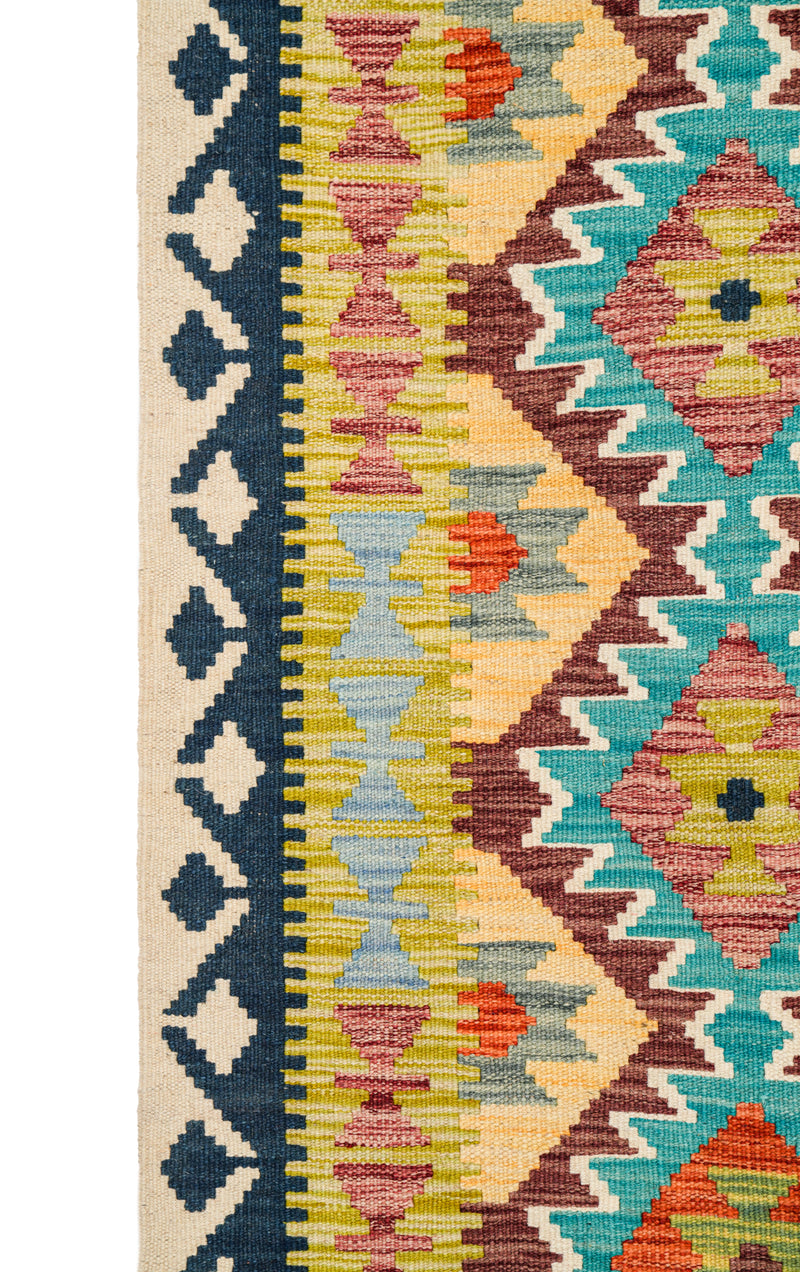 Modern Afghan Shirvan Kilim 4'8" x 3'5"